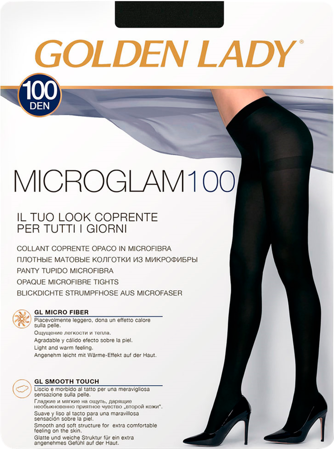 Колготки женские GOLDEN LADY Micro Glam 100 den nero 3