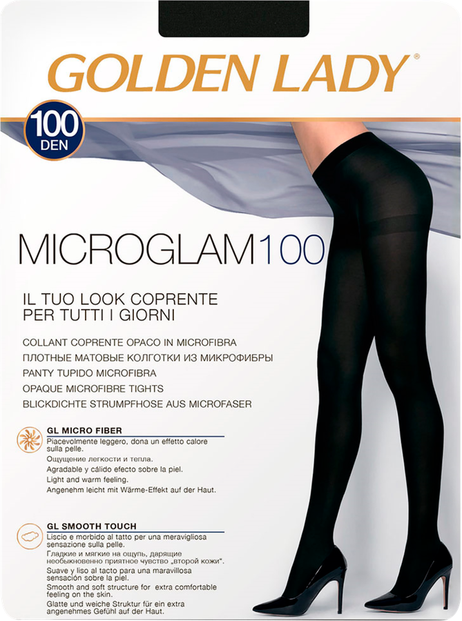 Колготки женские GOLDEN LADY Micro Glam 100 den nero 5