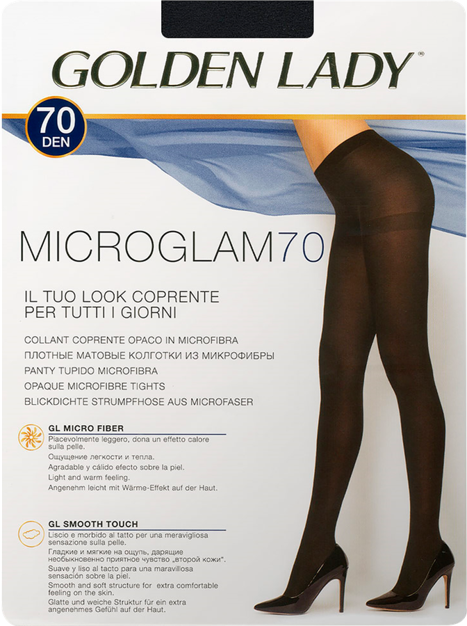 Колготки женские GOLDEN LADY Micro Glam 70 den nero 5