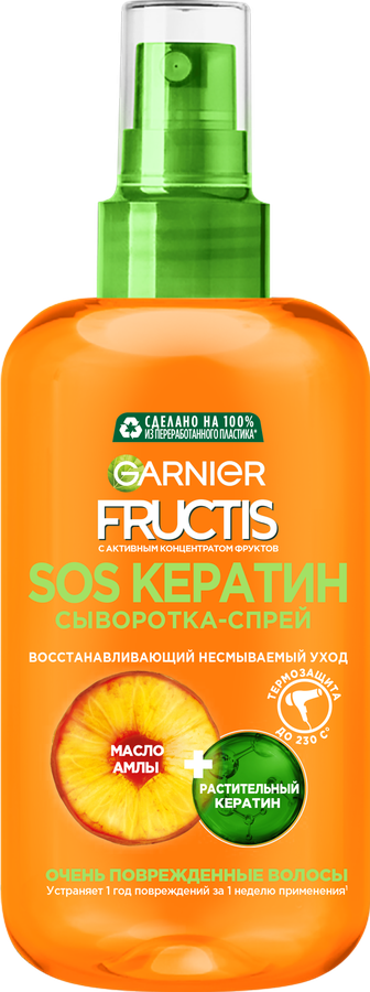 Спрей для волос FRUCTIS восстанавливающий с маслом амлы и растительным 
кератином, 200мл