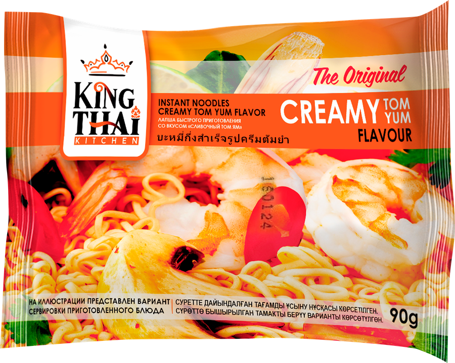 Лапша KING THAI Сливочный Том Ям, 90г