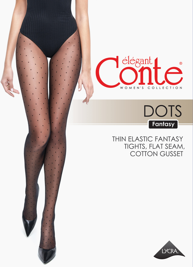 Колготки женские CONTE Fantasy Dots 20 den nero 4, Арт. 14С-48СП