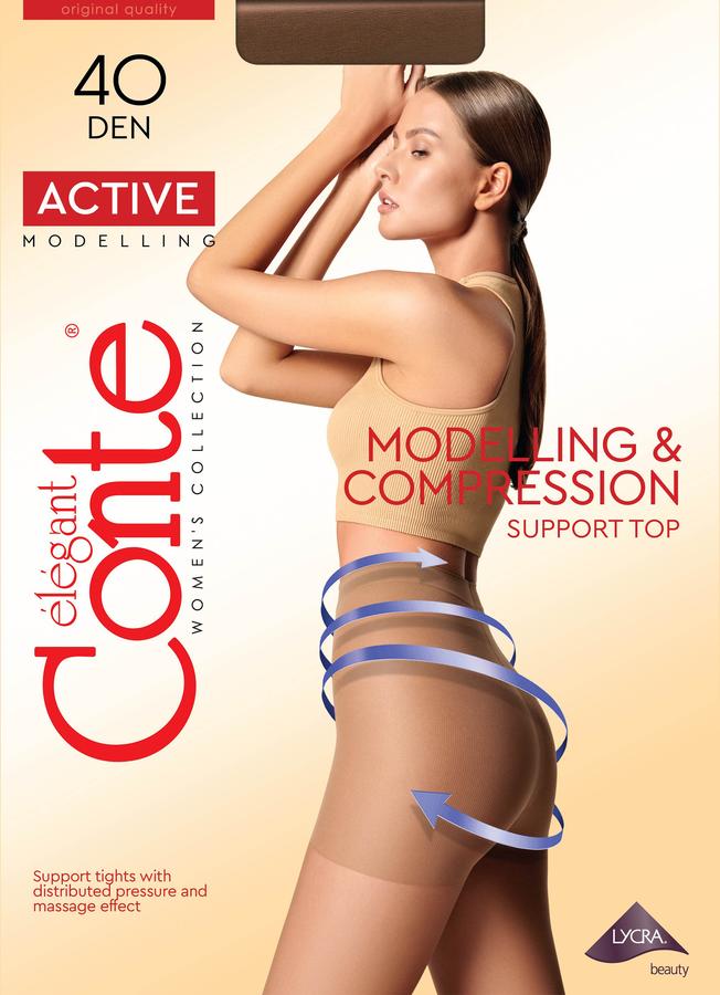 Колготки женские CONTE Active 40 den bronz 5