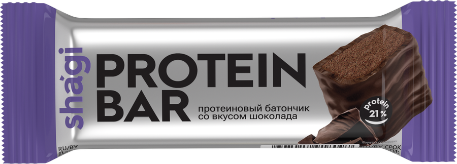 Батончик протеиновый SHAGI с шоколадом 21%, 40г