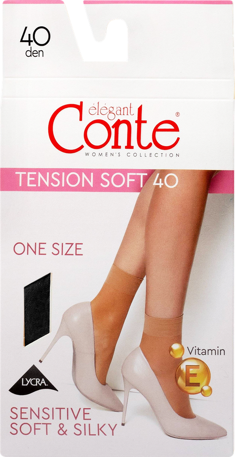 Носки женские CONTE Tension Soft 40 den, nero, Арт. 8С-7 СП