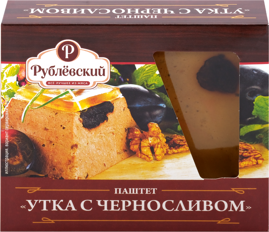 Паштет РУБЛЁВСКИЙ Утка с черносливом, категория Б, 200г