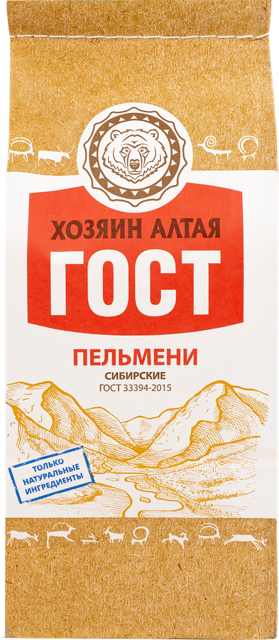 Пельмени ХОЗЯИН АЛТАЯ Сибирские, 800г