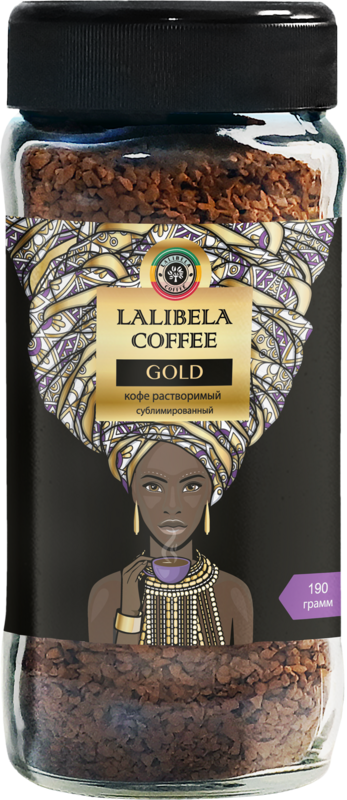 Кофе растворимый LALIBELA COFFEE Gold сублимированный, 190г