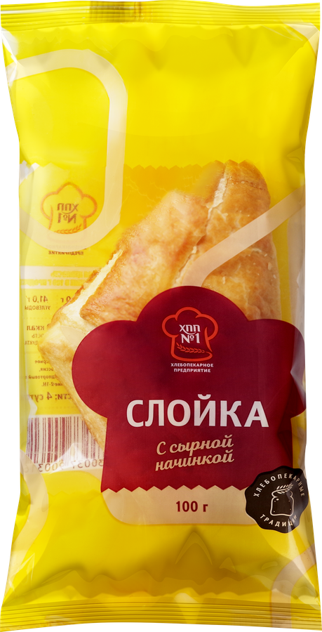 Слойка ХПП №1 с сырной начинкой, 100г