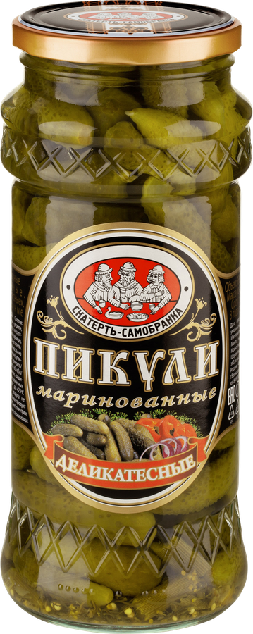Пикули маринованные СКАТЕРТЬ-САМОБРАНКА Деликатесные, 580мл