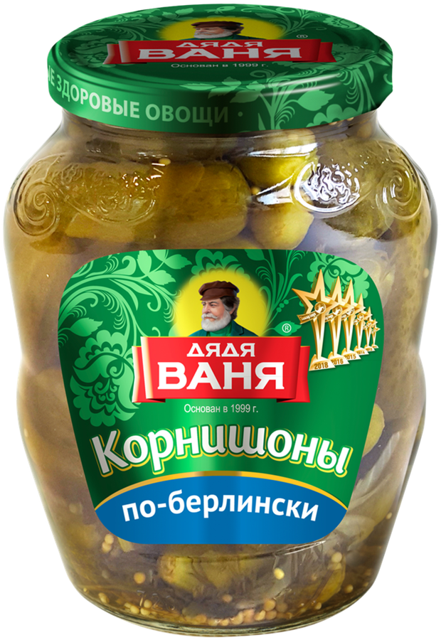 Корнишоны маринованные ДЯДЯ ВАНЯ По-берлински, 350г