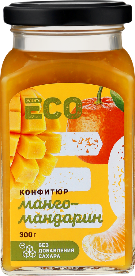 Конфитюр ЛЕНТА ECO Манго и мандарин, без сахара, 300г