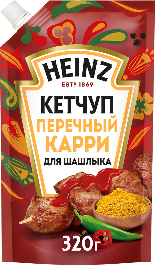 Кетчуп HEINZ Перечный карри, 320г