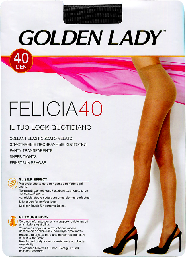 Колготки женские GOLDEN LADY Felicia 40 den, полуматовые, nero 5