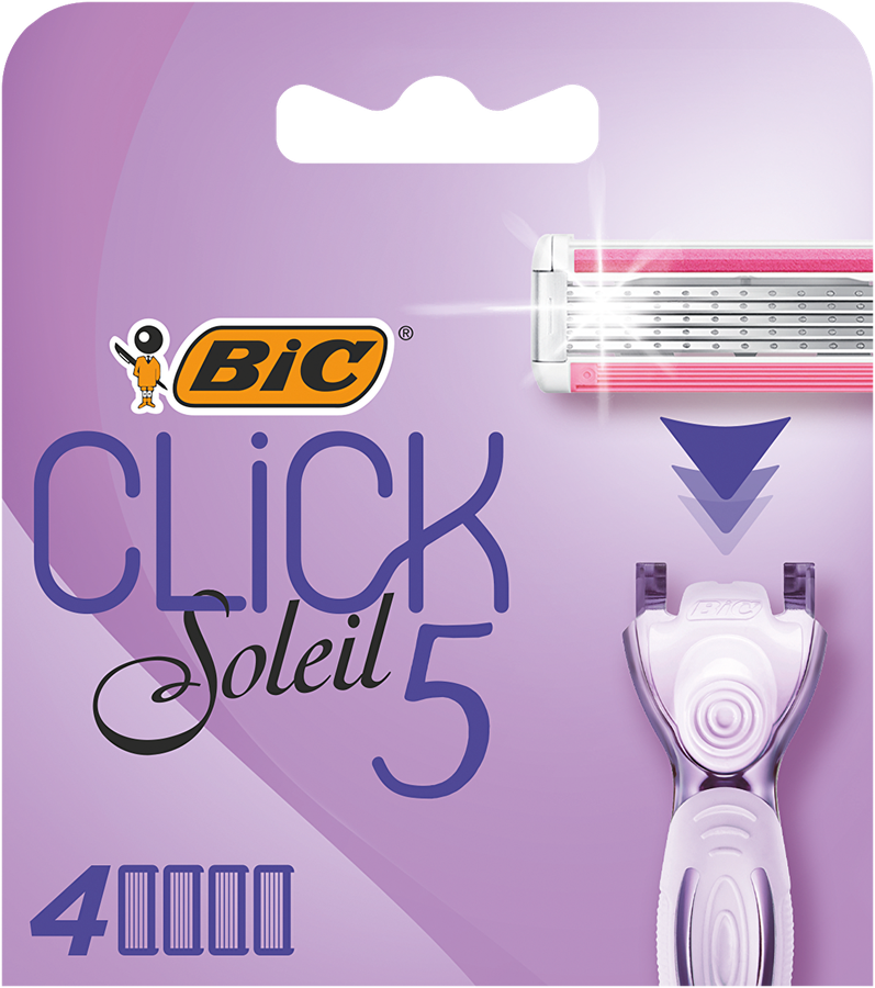 Кассеты сменные для бритвы BIC Мисс Солей Клик 5, 4шт