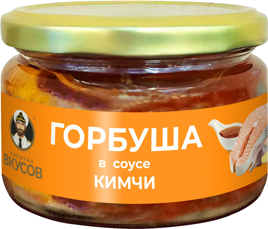 Горбуша Тихоокеанская КАПИТАН ВКУСОВ кусковая в соусе Кимчи, 200г