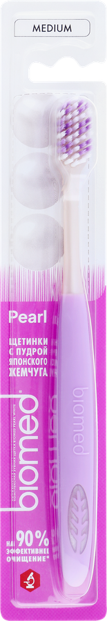 Зубная щетка BIOMED Pearl white Medium, средняя