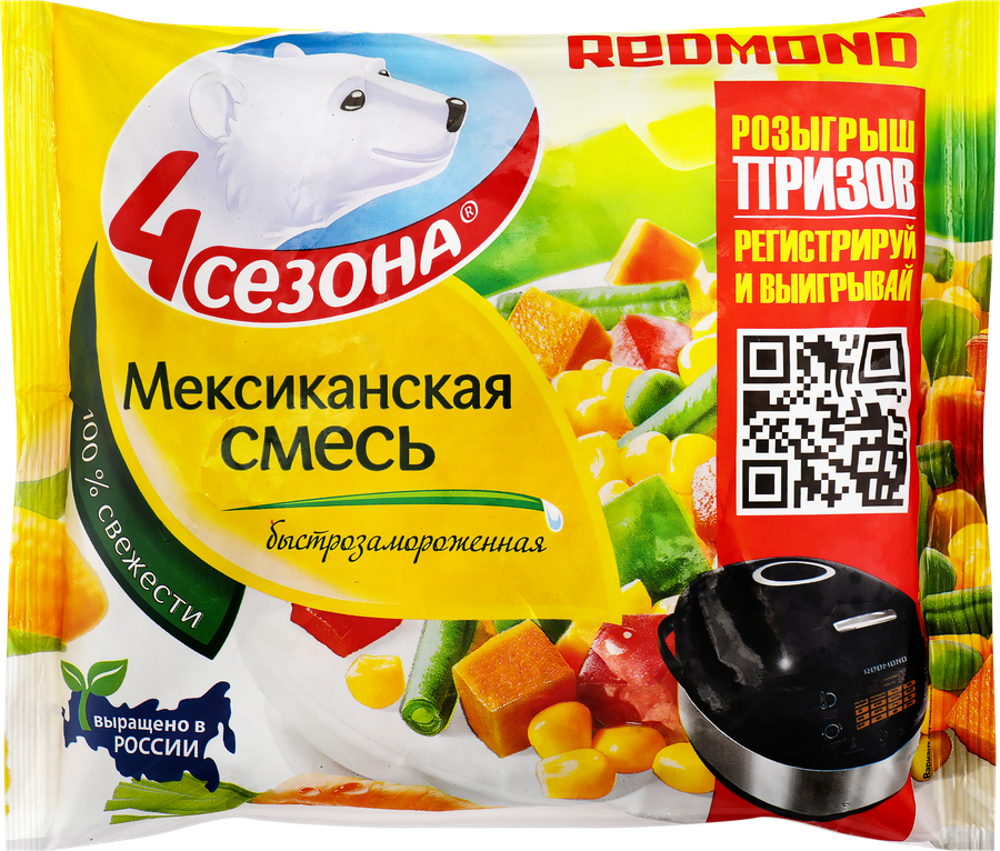 Смесь овощная 4 СЕЗОНА Мексиканская, 400г