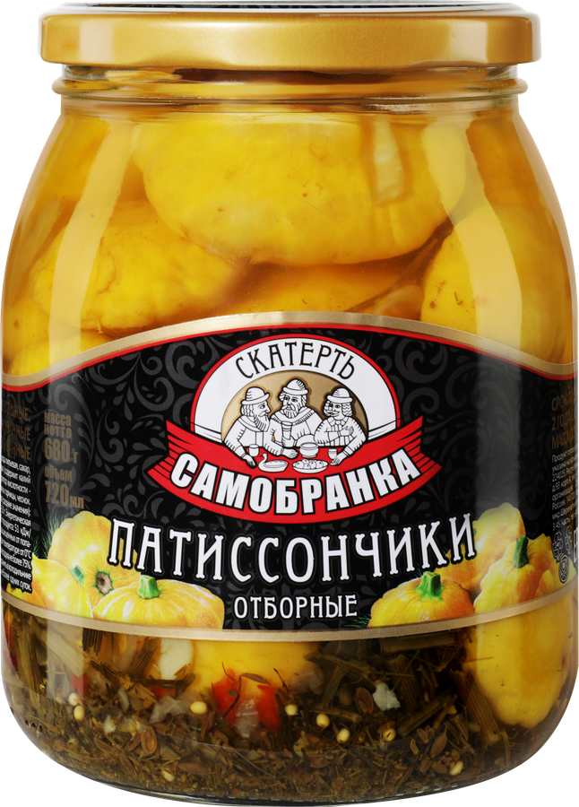 Патиссончики маринованные СКАТЕРТЬ-САМОБРАНКА, 720мл