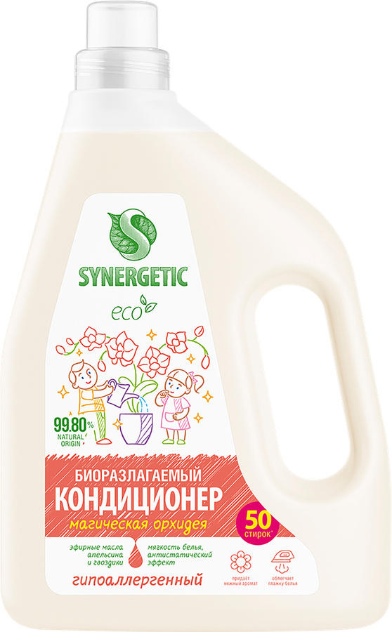 Кондиционер для белья SYNERGETIC Магическая орхидея, 1,5л