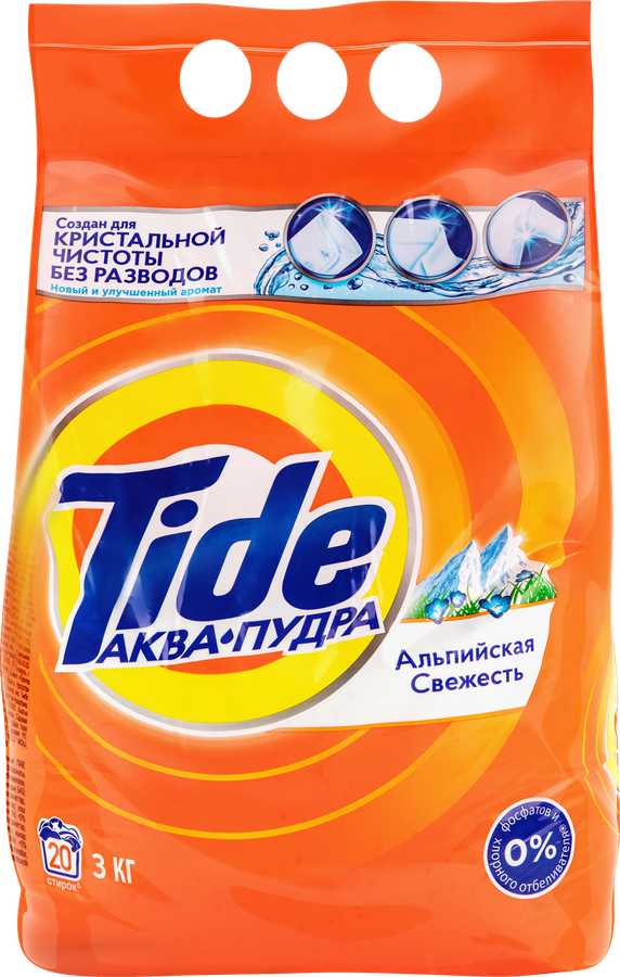 Стиральный порошок TIDE Альпийская свежесть, автомат, 3кг