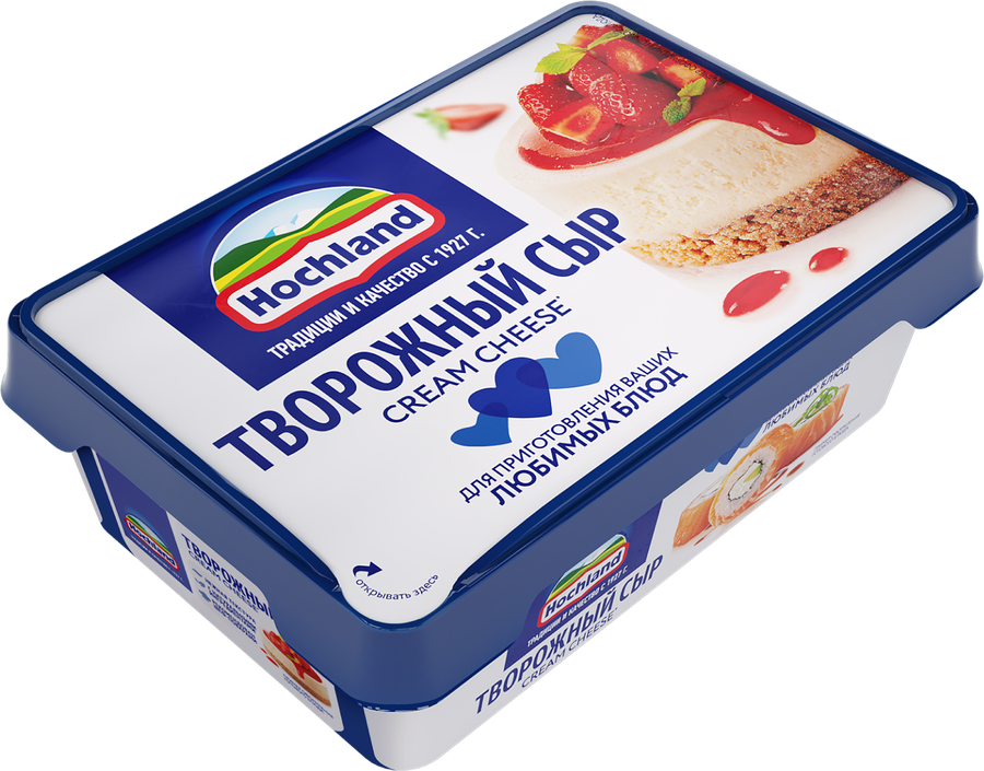 Сыр творожный HOCHLAND Для кулинарии: для горячих и холодных блюд 65%, без змж, 180г