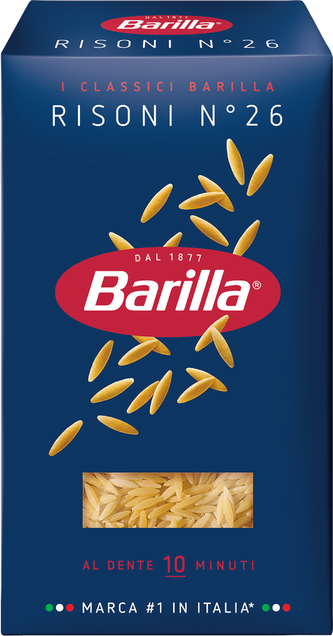 Макароны BARILLA Risoni №26 группа А, высший сорт, 450г