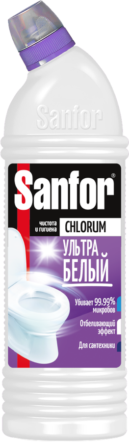 Средство для чистки ванн и унитазов SANFOR Chlorum, 750г