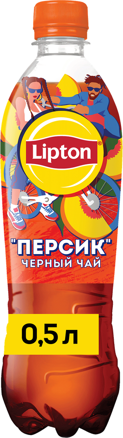 Напиток LIPTON Освежающий чай со вкусом персика негазированный, 0.5л