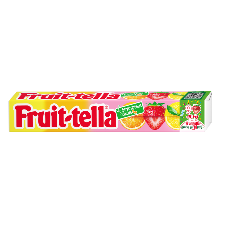 Конфета жевательная FRUIT-TELLA Ассорти, 41г