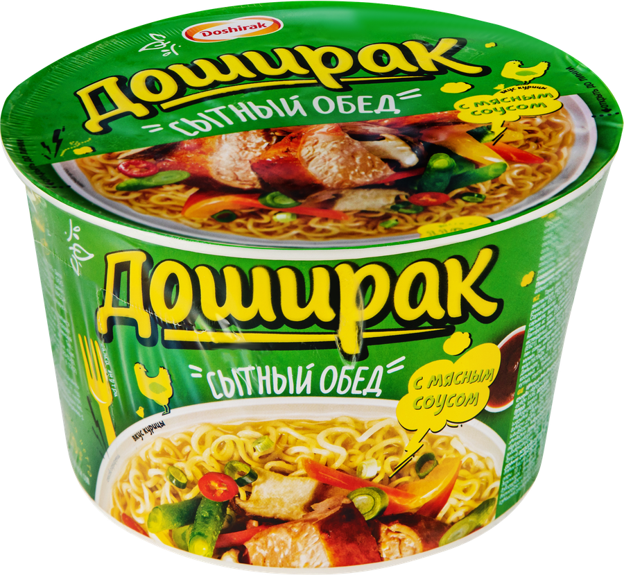 Лапша DOSHIRAK Сытный обед со вкусом курицы, 110г