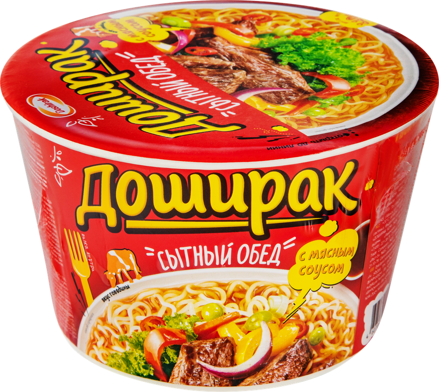 Лапша DOSHIRAK Сытный обед со вкусом говядины, 110г
