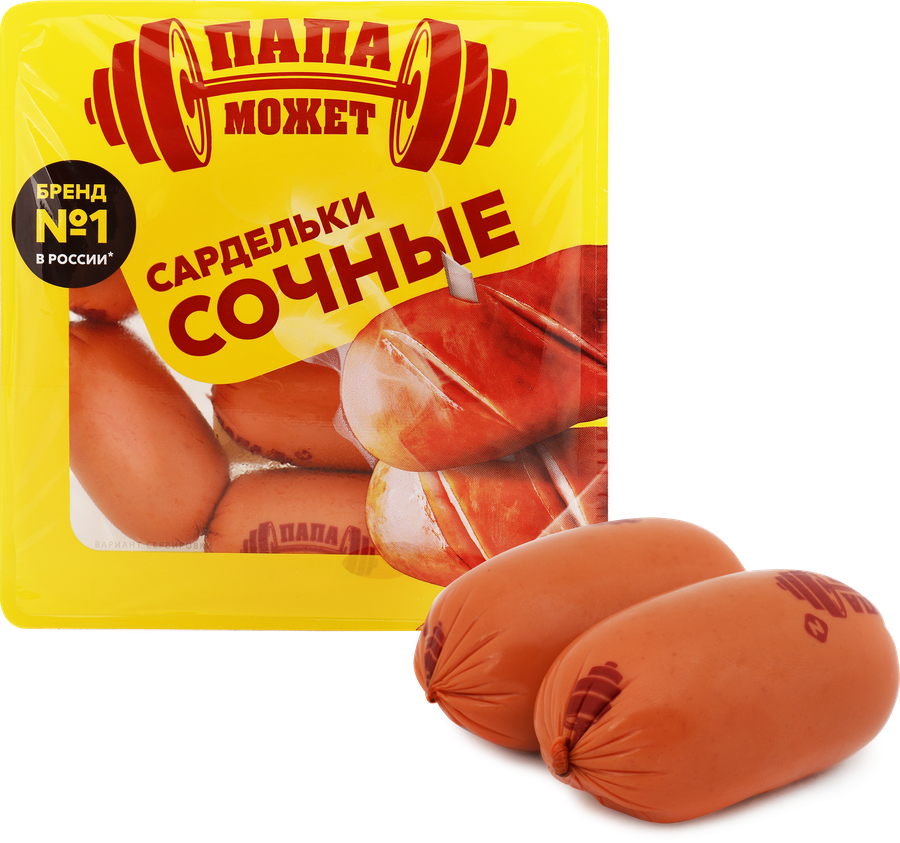 Сардельки ПАПА МОЖЕТ Сочные из мяса птицы и свинины, 300г