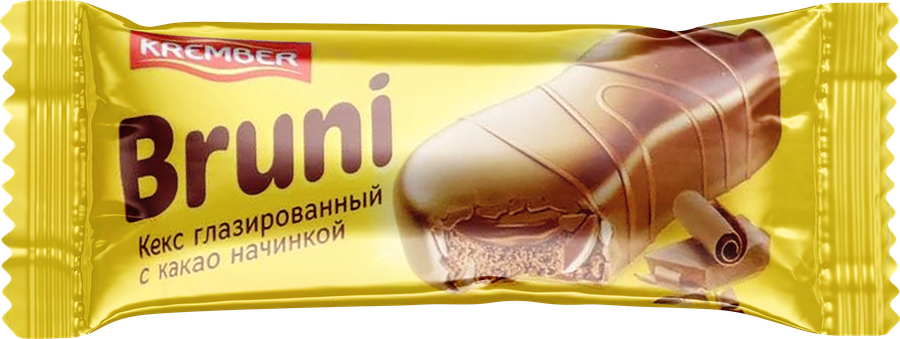 Кекс KREMBER Bruni глазированный c какао-начинкой, 40г
