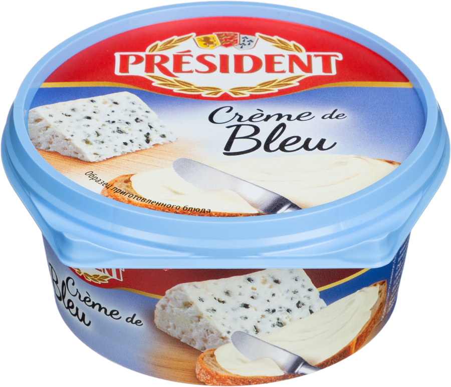Сыр плавленый PRESIDENT Creme de bleu 50%, без змж, 125г
