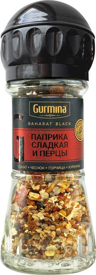 Приправа GURMINA Паприка сладкая и перцы, мельница, 37г