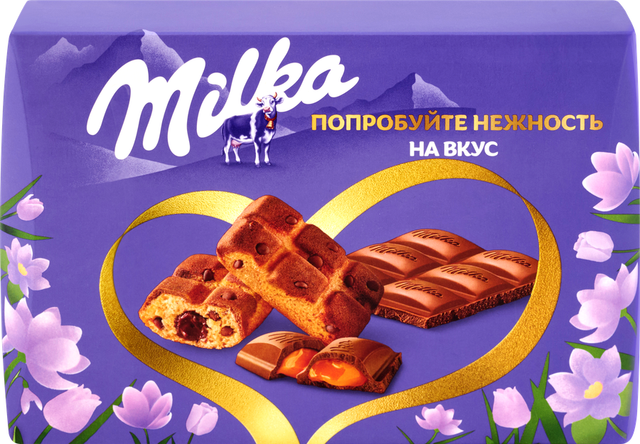 Набор пирожных MILKA с карамельной начинкой, 230г