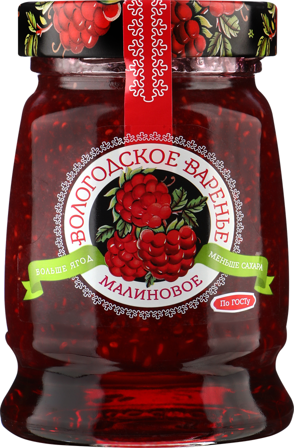 Варенье ДОМАШНЕЕ Вологодское малиновое, 370г