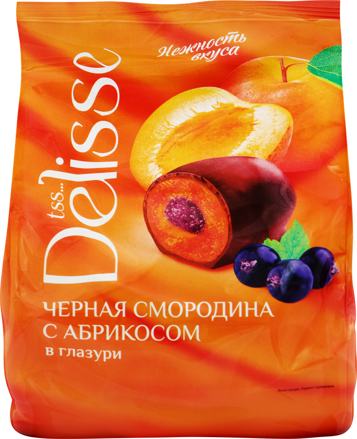 Конфеты DELISSE Черная смородина с абрикосом, 200г