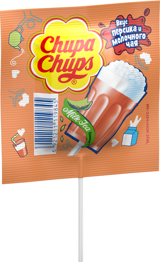 Карамель CHUPA CHUPS Milk Foam Tea, 15г