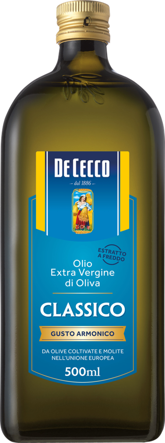 Масло оливковое DE CECCO Classico нерафинированное, 500мл