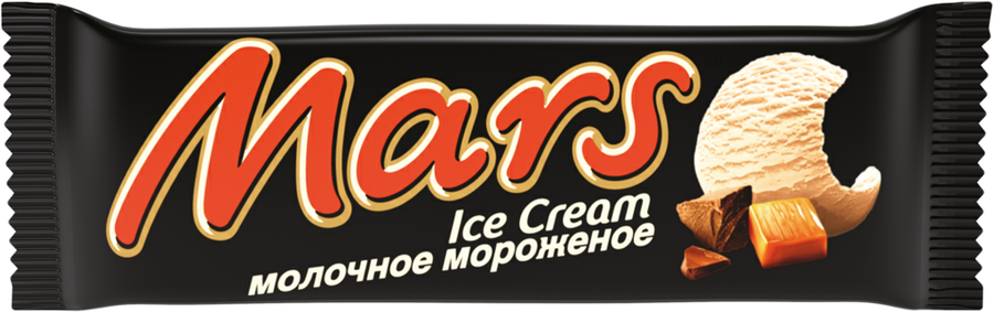 Мороженое MARS с карамелью в глазури, без змж, батончик, 41г