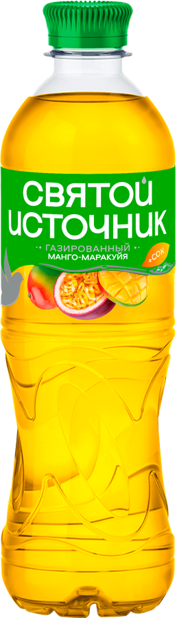 Вода питьевая СВЯТОЙ ИСТОЧНИК со вкусом манго, маракуйи газированная, 0.5л