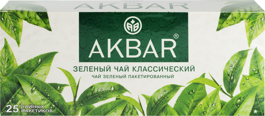 Чай зеленый AKBAR Классический, 25пак