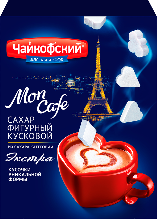 Сахар кусковой ЧАЙКОФСКИЙ Mon Cafe, фигурный, 500г