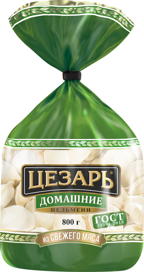 Пельмени ЦЕЗАРЬ Домашние, категория В, ГОСТ, 800г