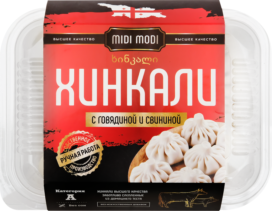 Хинкали MIDI MODI с говядиной и свининой, 520г
