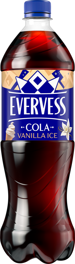 Напиток безалкогольный EVERVESS Cola Vanilla Ice Ванильное мороженое сильногаз. ПЭТ