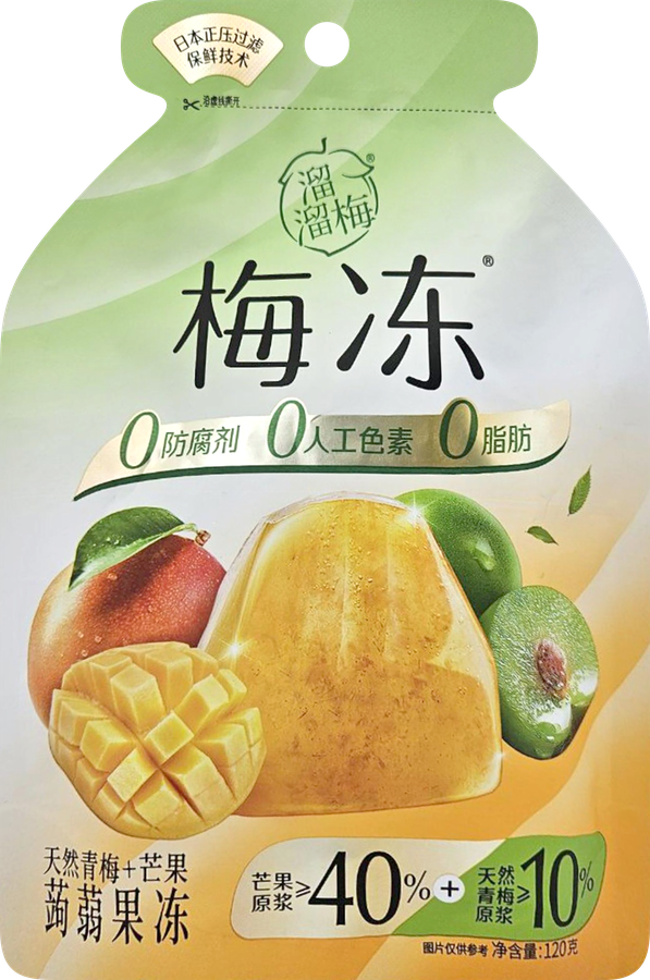 Желе конжаковое LIULIUMEI со вкусом сливы и манго, 120г