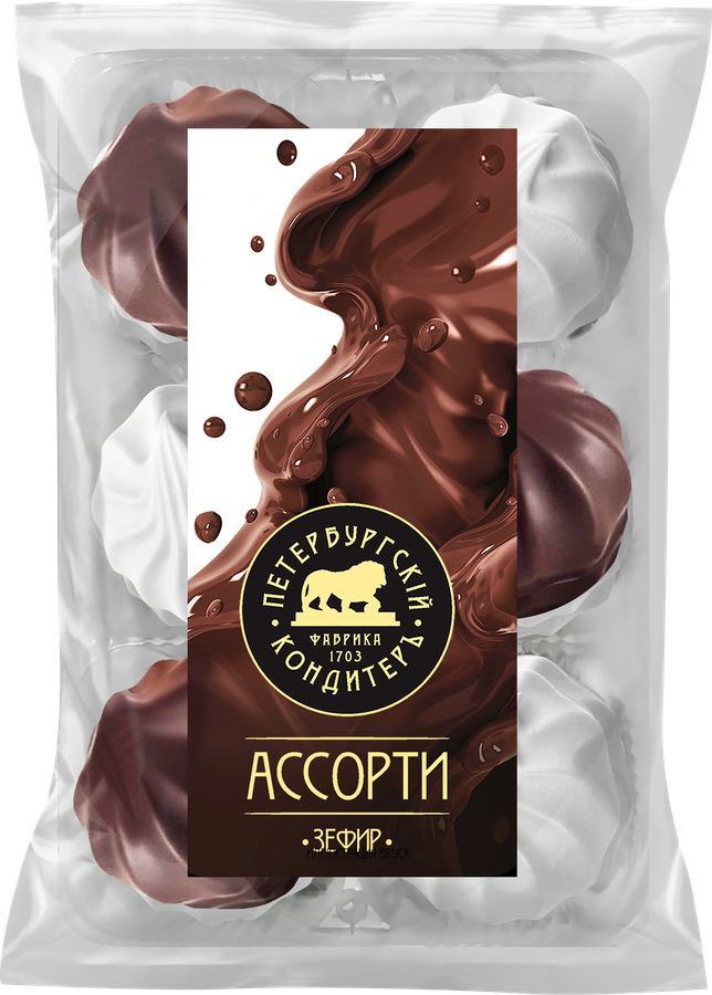 Зефир ПЕТЕРБУРГСКИЙ КОНДИТЕРЪ Ассорти в глазури, 350г
